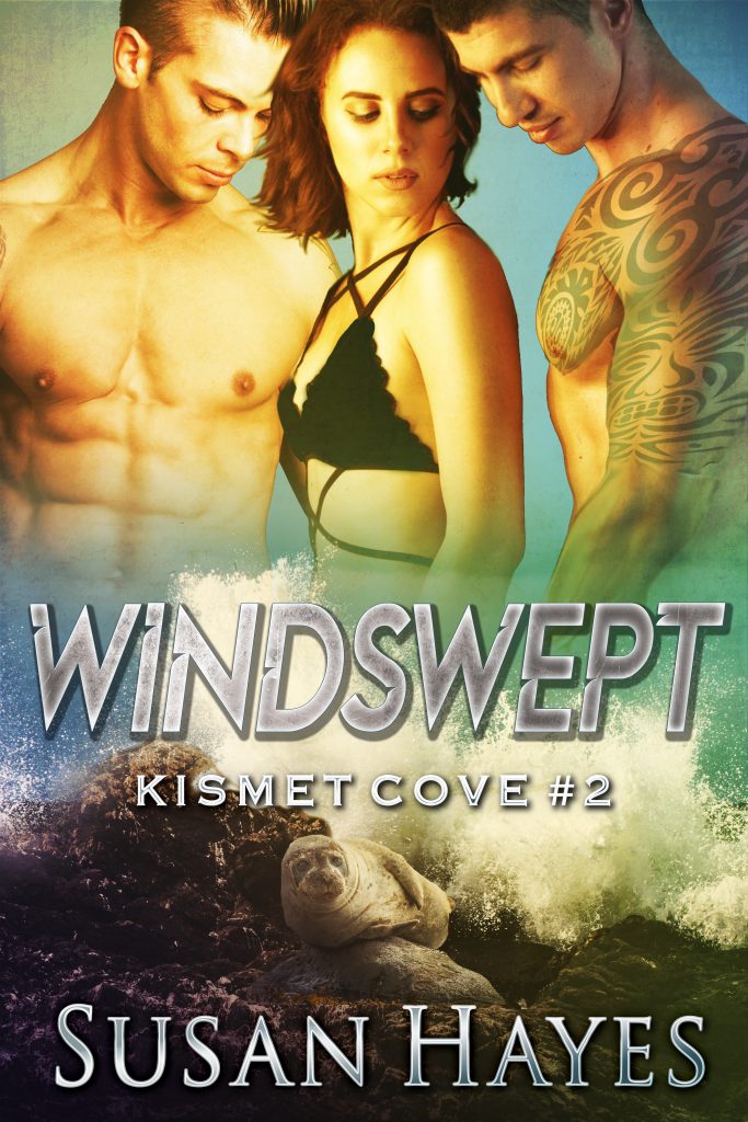 Cover of windswept. 2 men. 1 woman. 1 seal